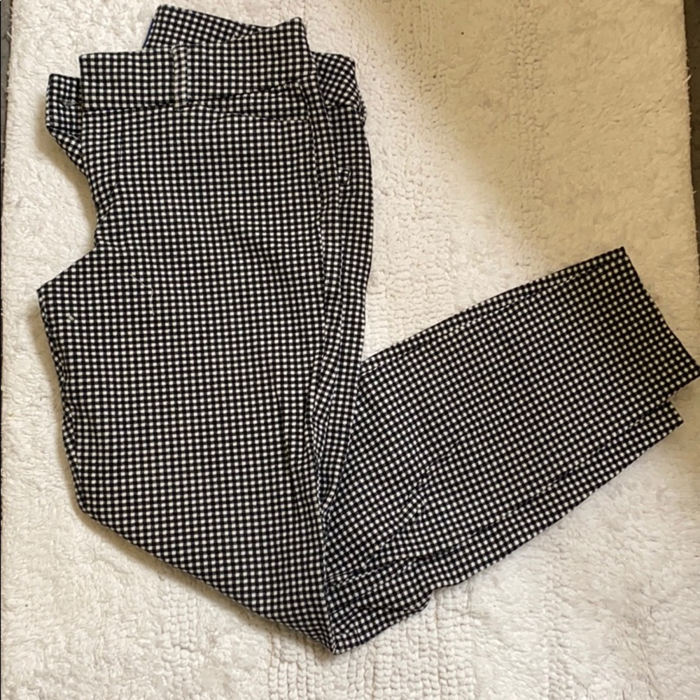 Pixie cut  gingham pants